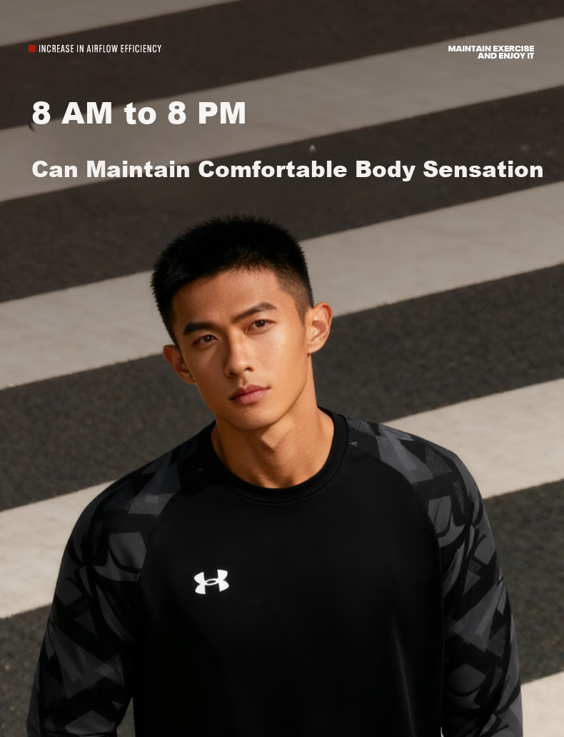Under Armour Men's Long Sleeve T-Shirt Sweatshirt Crewneck Loose Casual Trendy Breathable Sports Running Warm Pullover 6