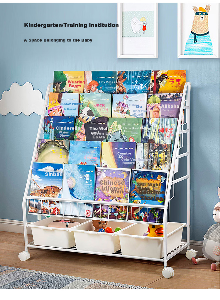 Jinlongxing Small Cart Storage Rack, Baby Supplies And Snack Shelf, Bedroom Kitchen Bathroom Stainless Steel Movable 3-Tier Storage Rack 6