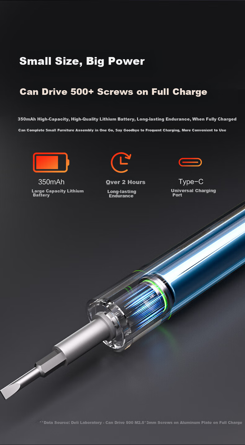 Deli Electric Screwdriver Mini Household Electric Screwdriver Set for Tablet and Camera Repair 4