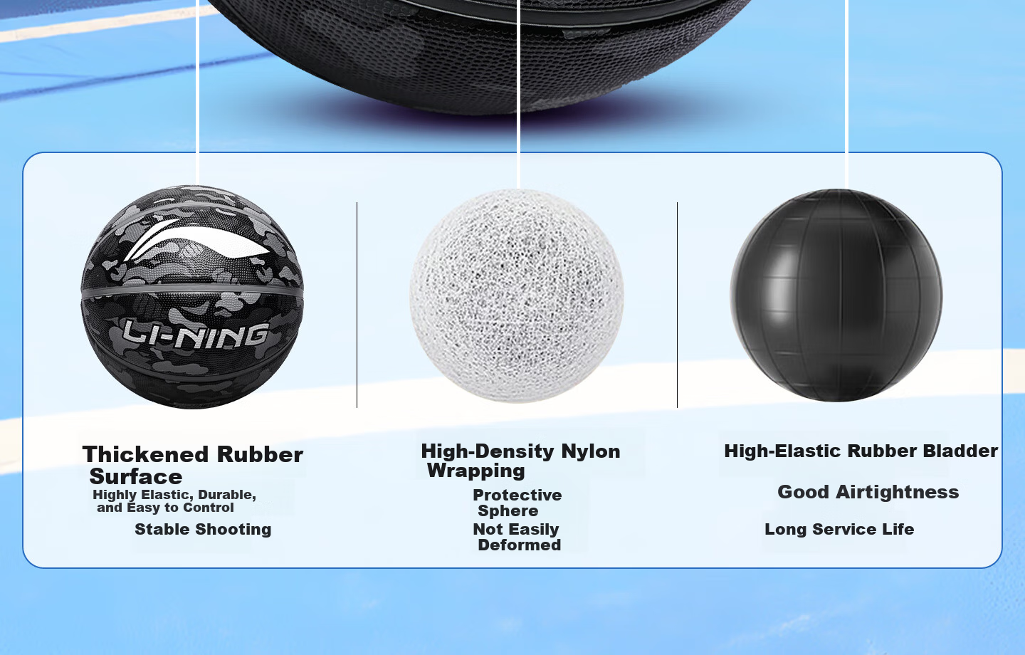 Li-Ning Basketball No.5 Children's Basketball for Ages 6-12, Primary School Training Basketball, Indoor and Outdoor Wear-Resistant Cement Court Basketball 29