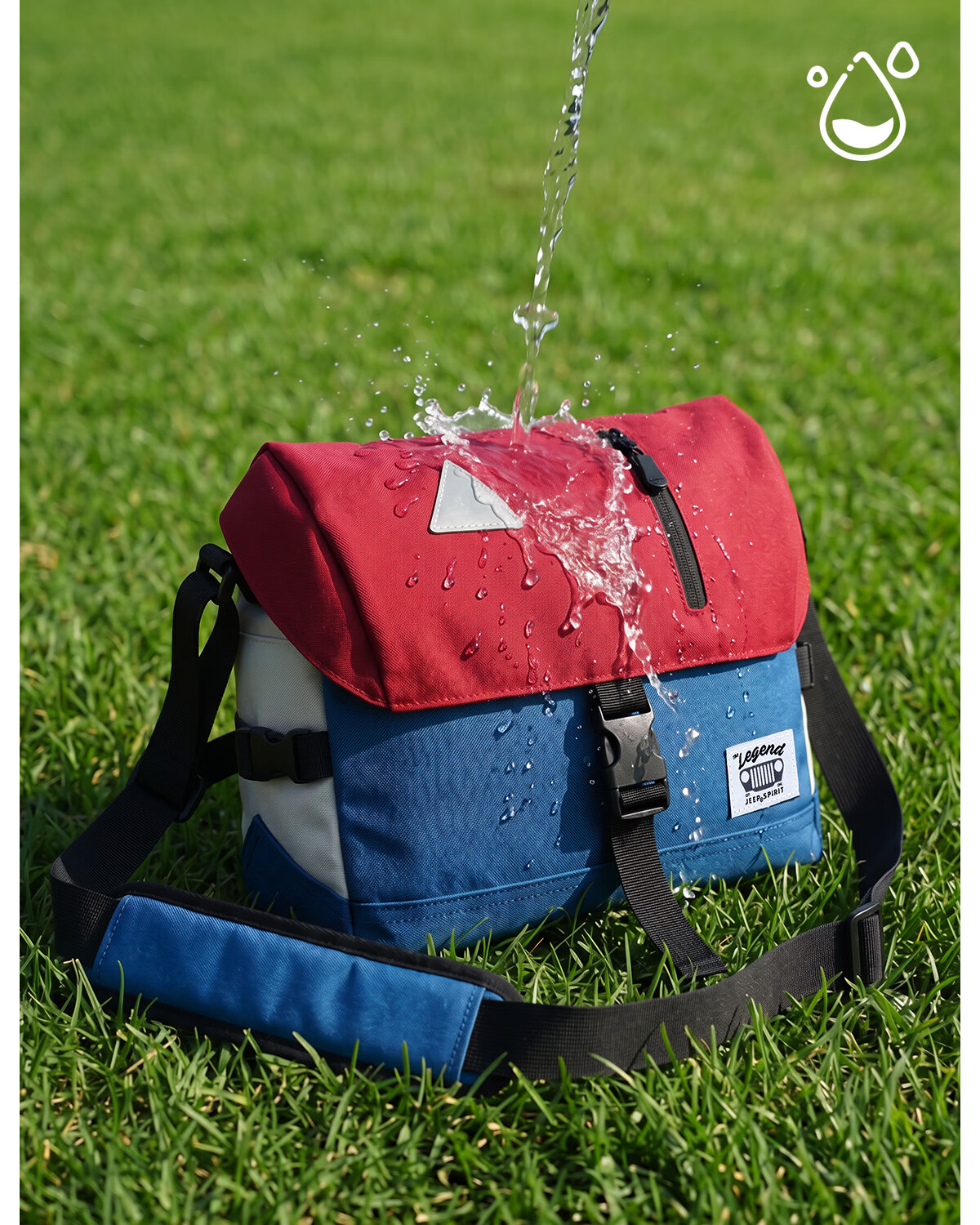 JEEP SPIRIT Outdoor Women's Shoulder Bag 2026 New Trendy Casual Men's Cycling Crossbody Bag Large Capacity Student Bag 18