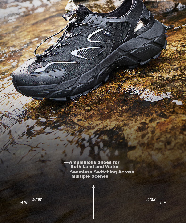 361° Men's Summer Sports Sandals Outdoor Beach Casual Soft Sole Water Hiking Shoes 672626766-3 2