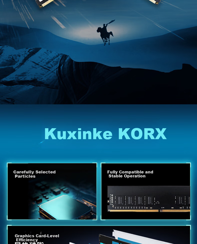 Quanxing Kuxinke Series DDR4 3200MHz 16GB Desktop RAM Heat Sink High-Speed Stable Compatible Gaming Office Universal KuU3200 White 1
