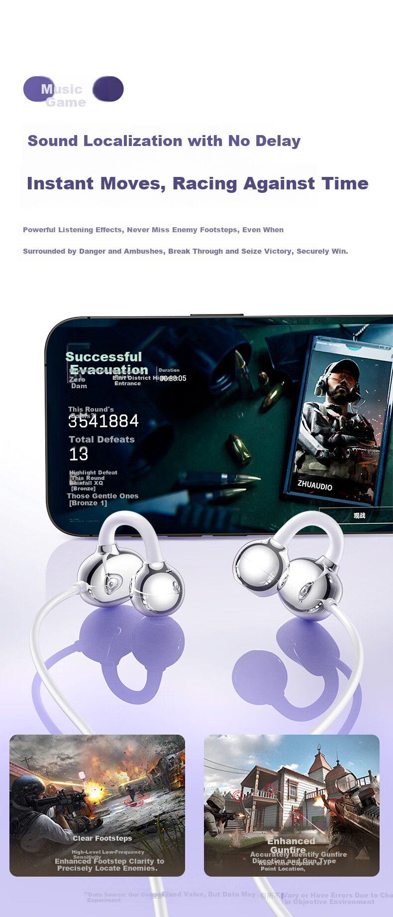 KOVOL Berlin Sound Wired Computer Earphones Clip-On Semi-In-Ear Type-C Sports Running Gaming Headset with Microphone Noise-Isolating 4
