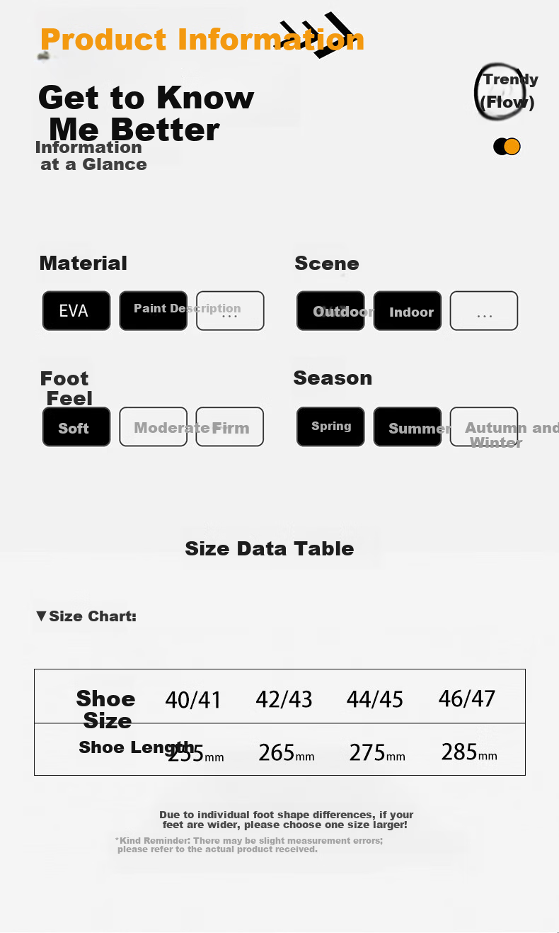 Ganmai Men's Thick Sole Slippers Summer Outdoor Non-Slip Soft Sole Beach Shoes Trendy Home Sandals White Size 42-43 5