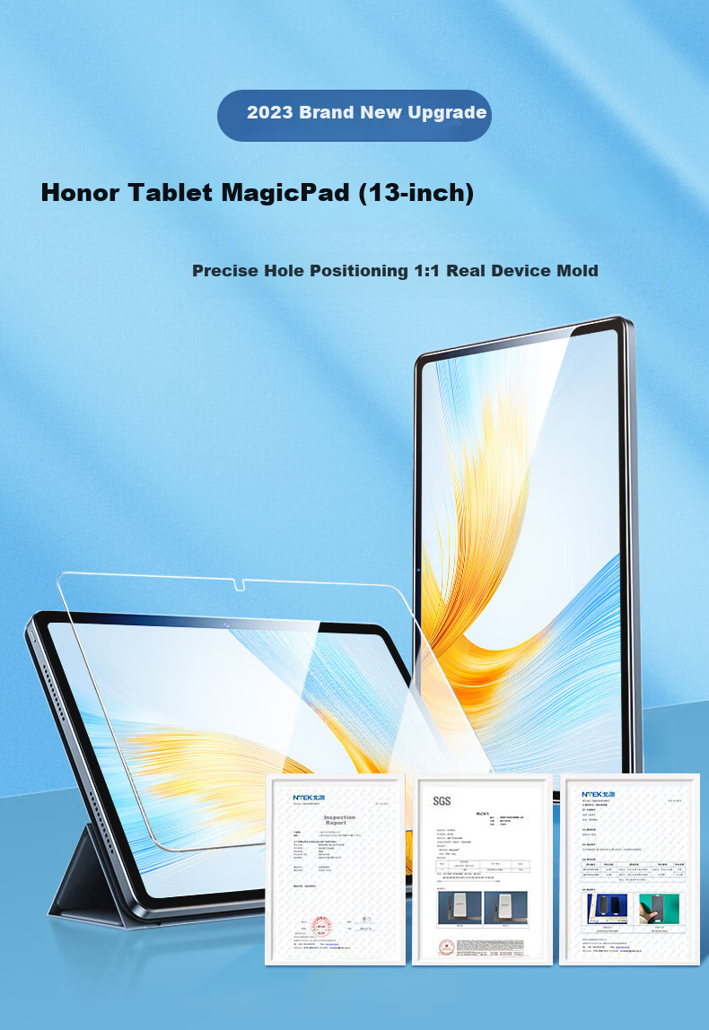 CoolerFang Tempered Glass Screen Protector for Honor MagicPad 3 12.5-inch Tablet 2025 Full Coverage Ultra-Thin HD Anti-Explosion Anti-Fingerprint Film 1