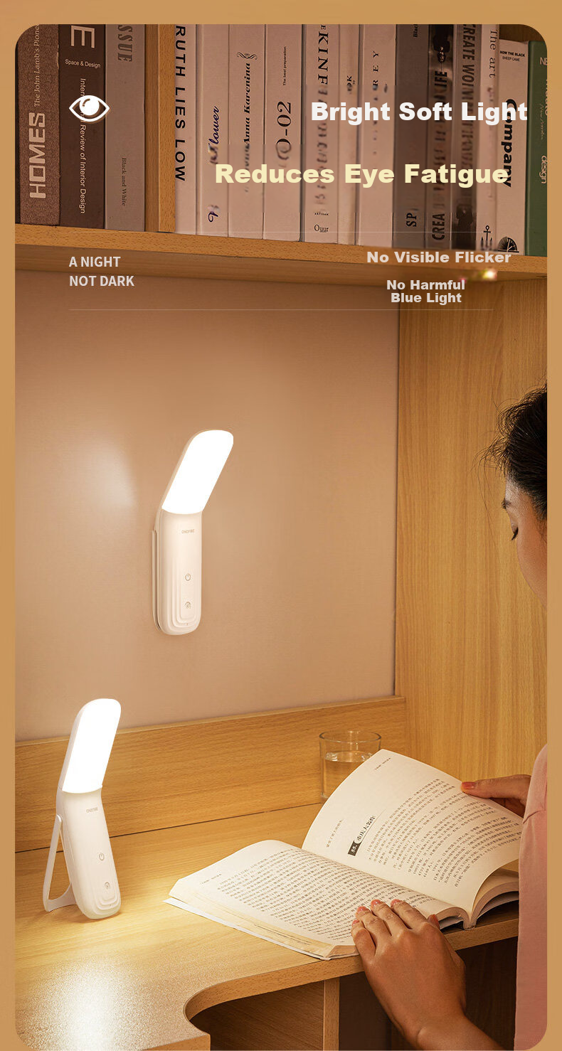 Kuhuo Smart Voice-Controlled Night Light Voice Bedside Lamp Reading Desk Lamp Eye Protection Wall Lamp Bedroom Sleep Rechargeable Wall-Mounted 11