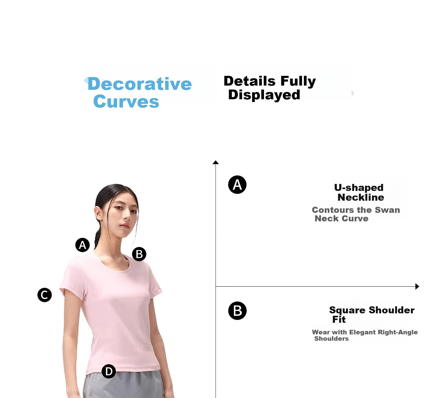 CAMEL Outdoor Casual Women's Shoulder T-Shirt 26 Spring Summer Breathable Stretch Slim Cotton Sports Tee K092 13
