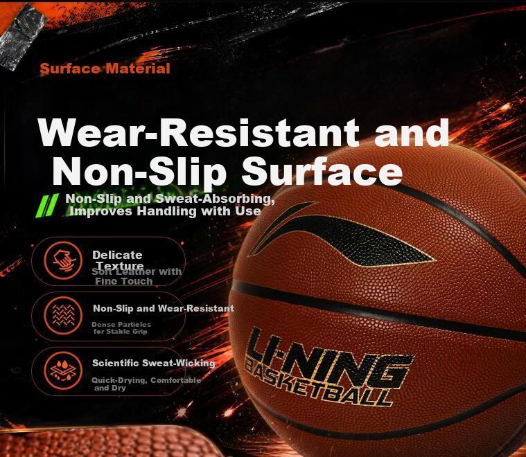Li-Ning Basketball for Adults, Professional Competition Basketball for Middle School Students Aged 12-18, Outdoor Basketball Training for High School Entrance Exam, Gift for Boys 9