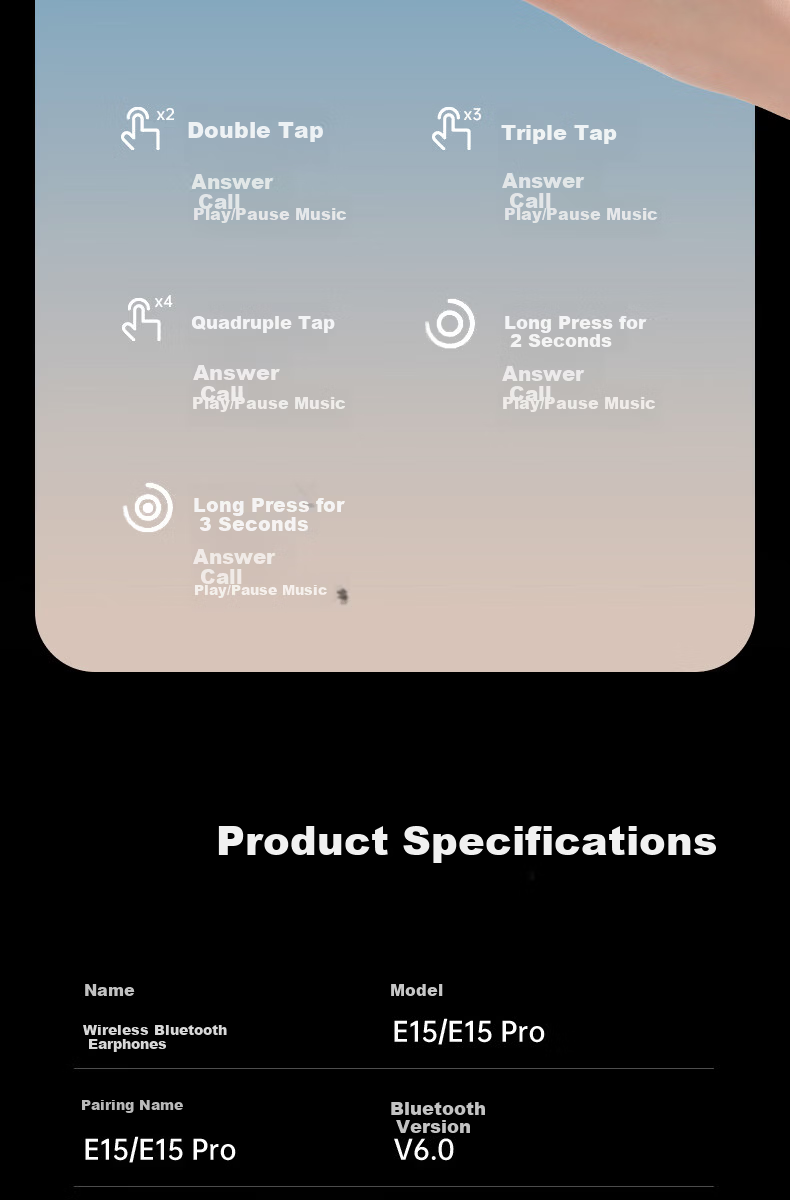 Chengao Open-ear Clip Bluetooth Bone Conduction AI Call Noise-Cancelling Wireless Non-in-ear Sports Running Ear-hook Sweatproof Gaming Phone Universal E15 White 19