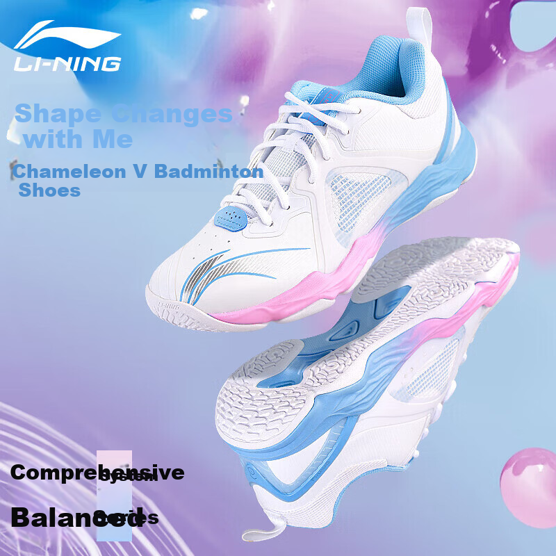 LI-NING Badminton Shoes Chameleon VI Lite Shock Absorption Durable Rebound Sports Shoes Professional Competition Training Men's Shoes