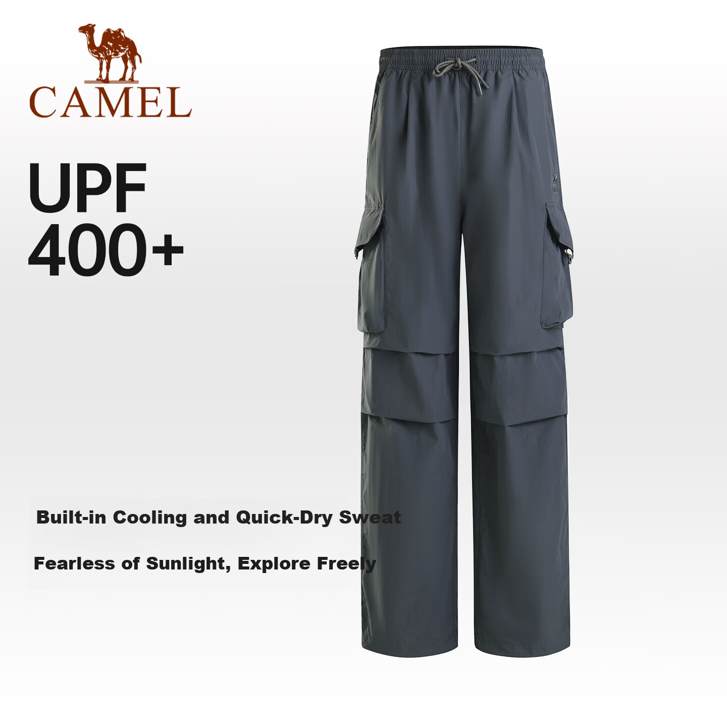 CAMEL Outdoor Quick-Dry Tactical Pants for Men 26 Spring Summer Cool Breathable Moisture-Wicking Sun-Protective Hiking Mountaineering Work Pants