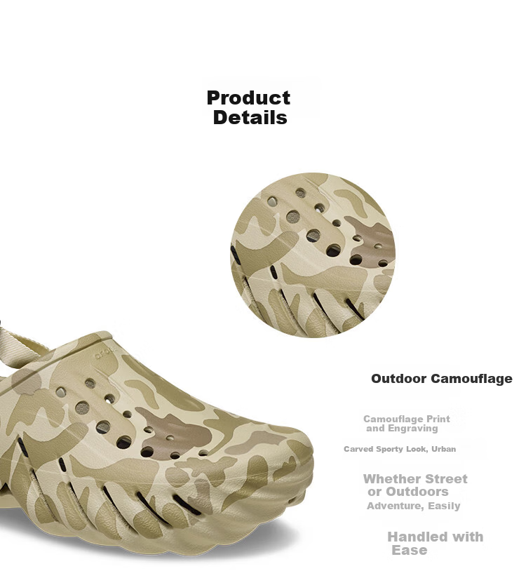 CROCS Men's Bobo Duck Hunting Camo Clog Outdoor Casual Beach Sandals 211981-082 Size 39-40 2