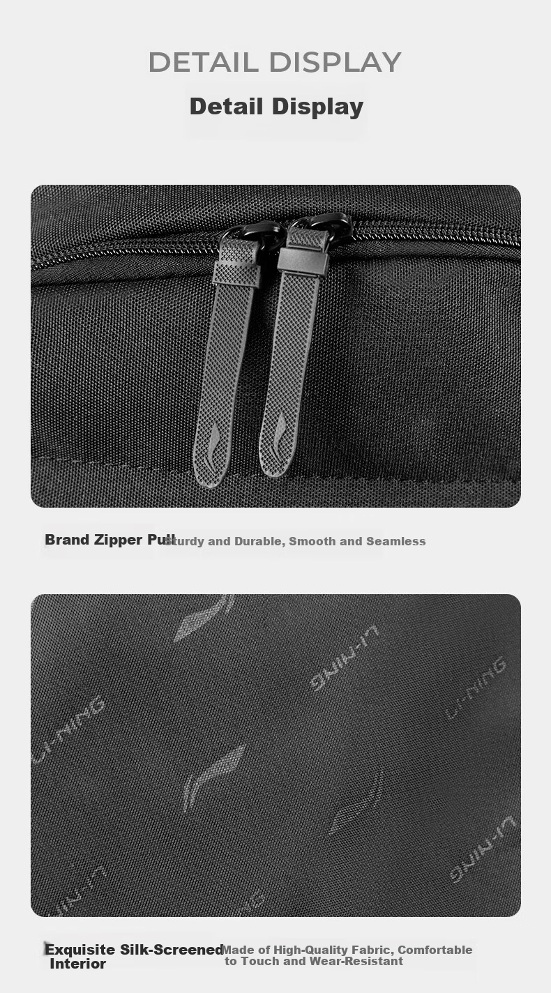 LI-NING Backpack Large Capacity Casual Travel Laptop Bag for Men Women Middle High School and College Students Sports Bag 12