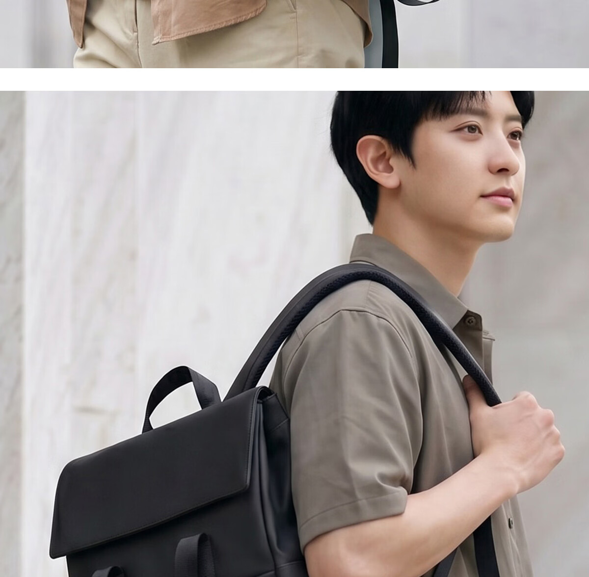 JINSHIWQ 16-inch Laptop Backpack Men City Commuter Lightweight Travel Bag Women Business Briefcase Flap School Bag 20