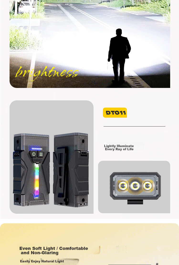 Cavalry Rechargeable Outdoor High-Intensity Floodlight Multifunctional Camping Inspection Work Light Mini Portable Flashlight 7