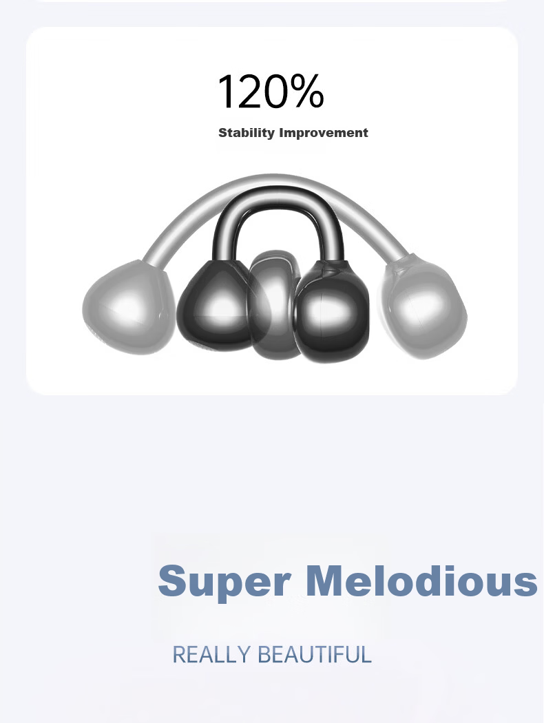 Chuangu 2026 New AI Simultaneous Translation Bluetooth Bone Conduction True Wireless Ear Clip Translator Comfortable Non-In-Ear Sports High-Quality Sound 10