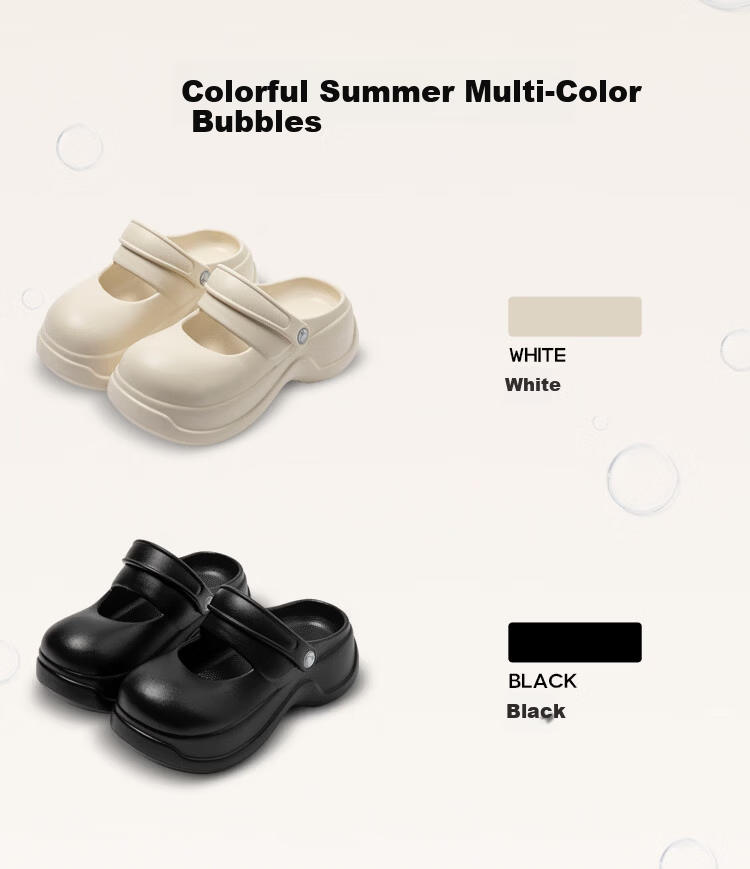 MashiMaro Mary Jane Clog Women's Thick Sole Height Increasing Closed Toe Sandals 3