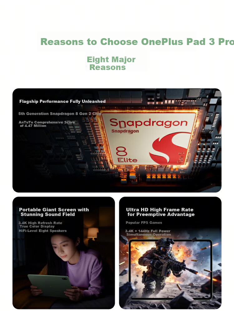 OnePlus Pad 3 Pro National Subsidy 13.2-inch Tablet 5th Gen Snapdragon 8 Ultra Edition 12GB+512GB Deep Brown Office Study Gaming Tablet 2
