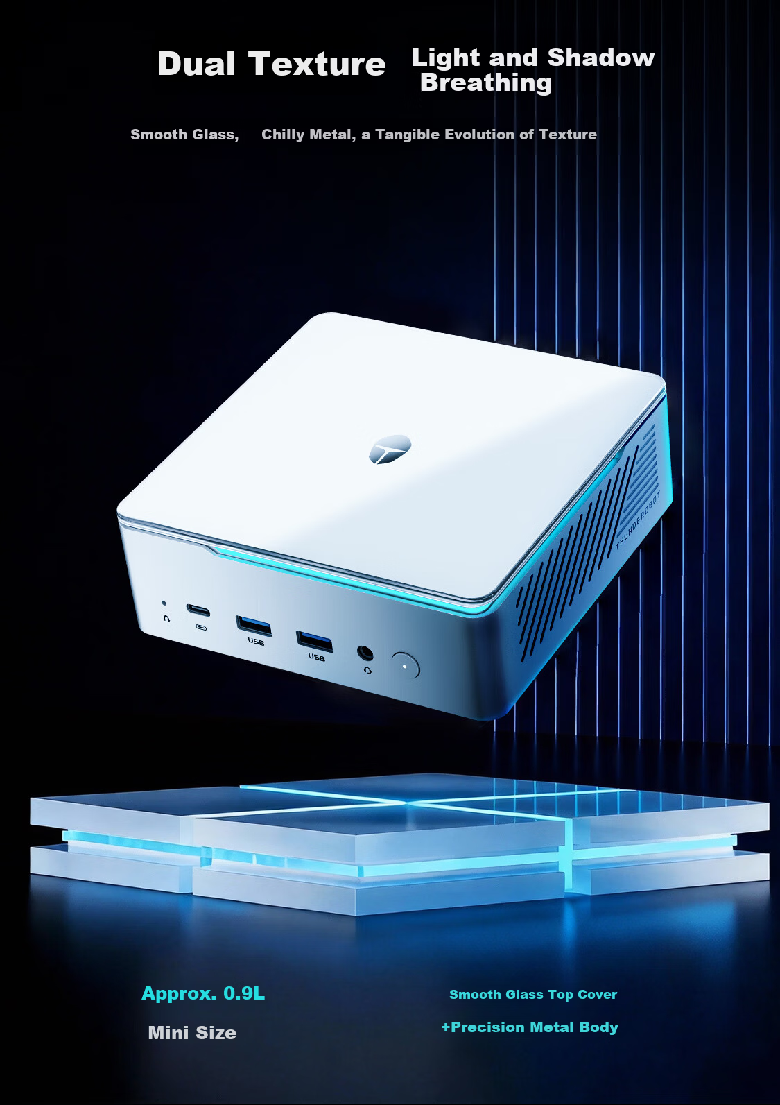 ThundeRobot MIX Pro High-Performance Gaming Esports Design Desktop Mini PC (Ultra5 225H 32GB 1TB SSD) 3