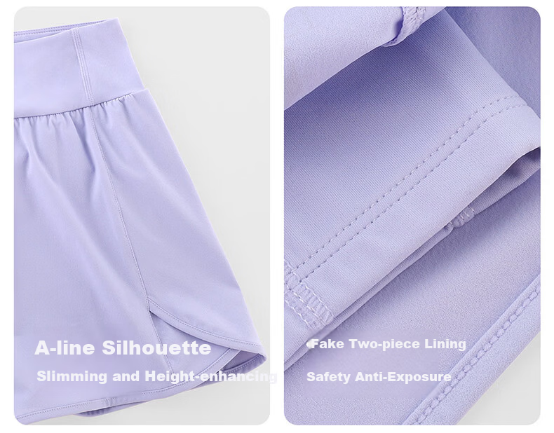 CAMEL Women's Sports Shorts Cooling Breathable Anti-Exposure Training Running Shorts Y26BA4L0008 Windflower Purple XXL 32