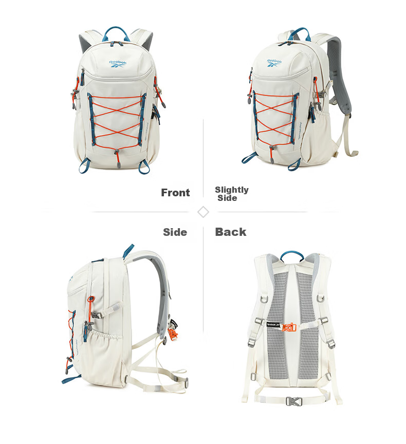 Reebok Large Capacity Hiking Backpack Women Lightweight Sports Outdoor Travel Laptop School Bag Men Caramel 40L 16