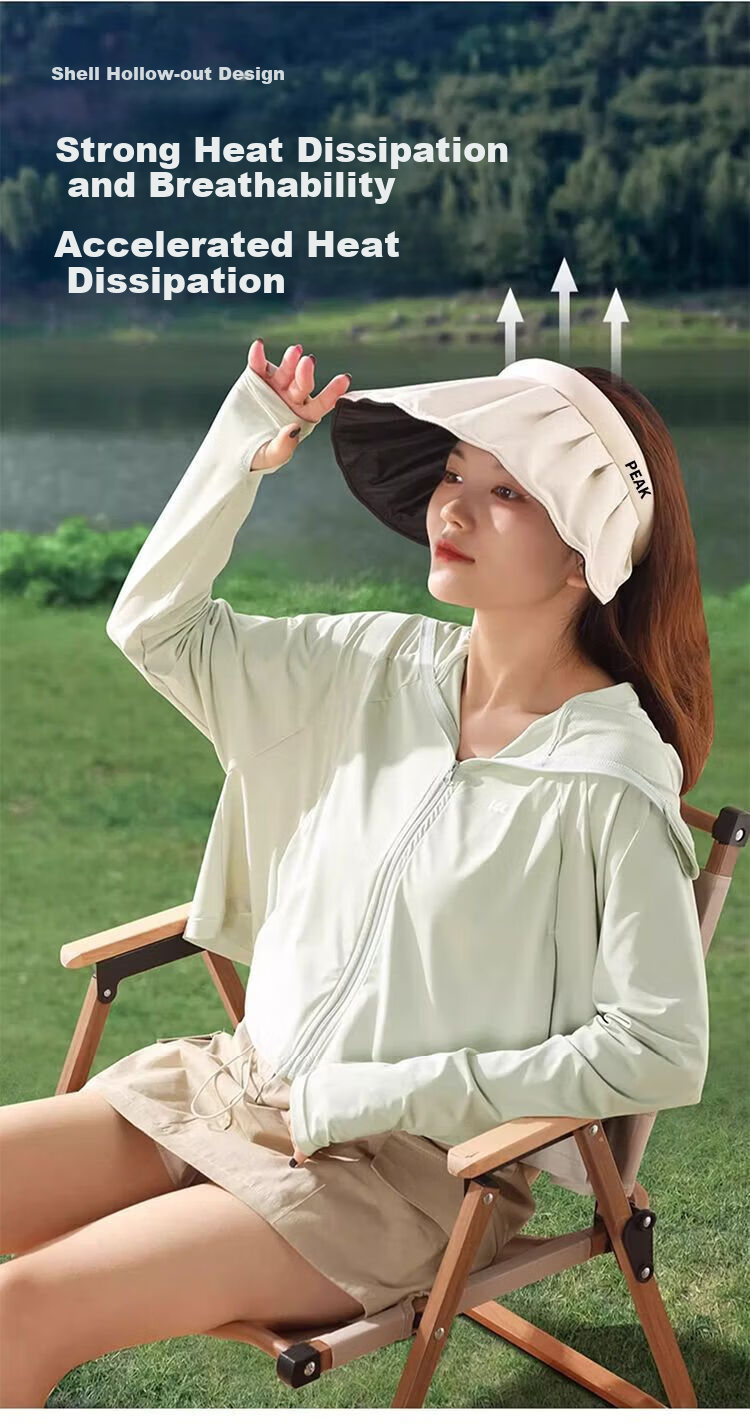 Peak UV Protection Sun Hat Couple Spring Summer Outdoor Running Anti-UV Shell Cap Open-Top Headband Dual-Use Foldable 9