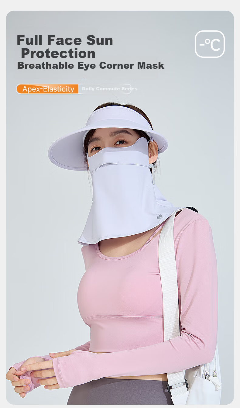 UV100 Taiwan Summer New UV Protection Face Mask Cycling Neck Guard Sunshade Sunscreen Mask 24503 Dark Night Black 1