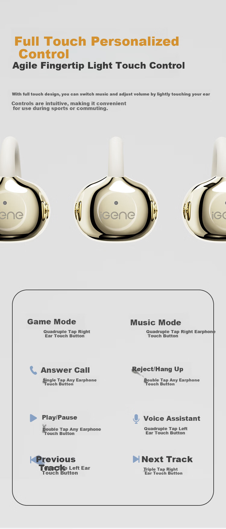 JiYin [Exquisite Fully Equipped 48 Hours] 6.0 Bluetooth Clip-On Earphones Music Sports Running Long Battery Life Open Non-In-Ear Bone Conduction Concept Ear Hook New Model Jinbang 14