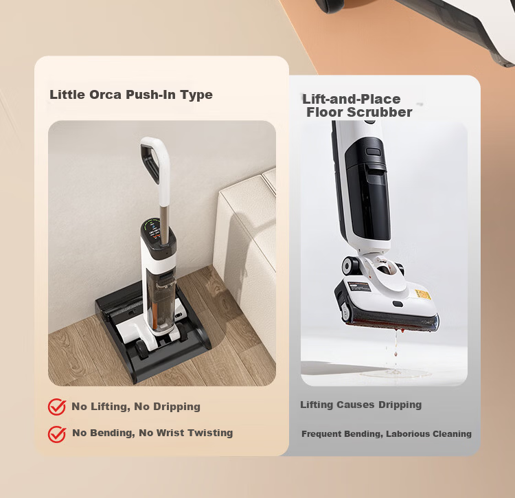 JD Jingzao Little Orca Plus Floor Washer 21KPa Suction 100℃ Hot Water Cleaning Wireless 3-in-1 Home Mop Vacuum Self-Cleaning Floor Cleaner Mother's Day Gift for Mom 22