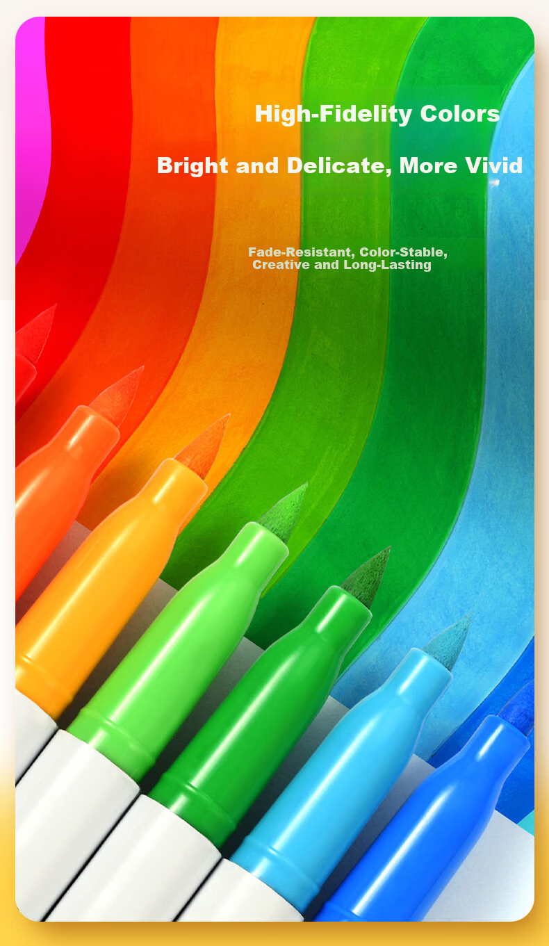 MARCO Liquid Acrylic Soft Tip Marker 60 Colors Children's Student Gift Box Set Stackable Watercolor Markers Paint Pens Kindergarten Art Sketching Travel Set 8