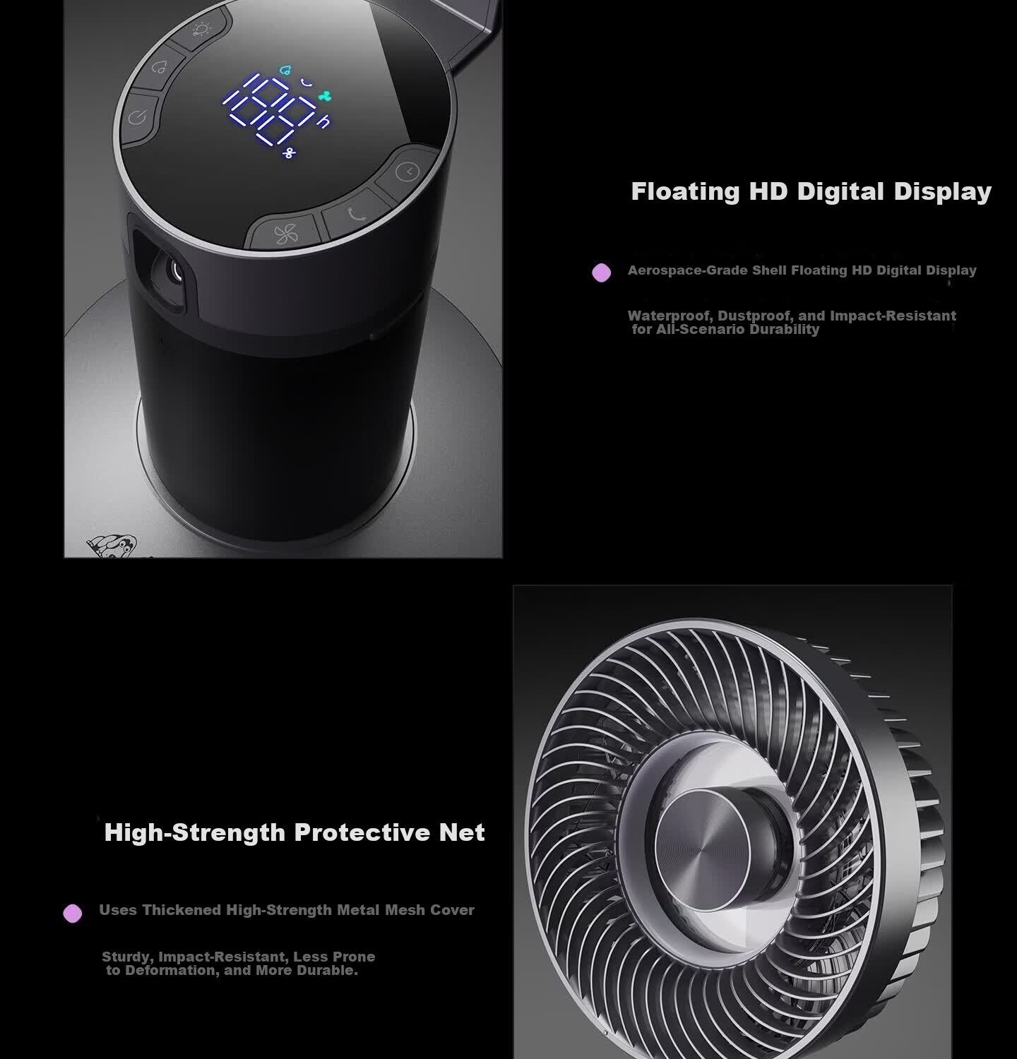 Puppy Cool Mist Pro Silent Desktop Fan Oscillating Table Fan Long Battery Life Office Bedroom Gaming Desk Fan 29