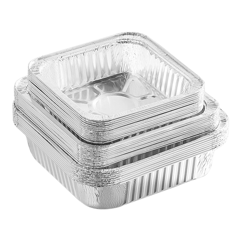 Chu Wang Ye Air Fryer Oven Special Aluminum Foil Bowls and Trays 205mm*30pcs BBQ Camping Disposable Foil Baking Pans and Food Containers