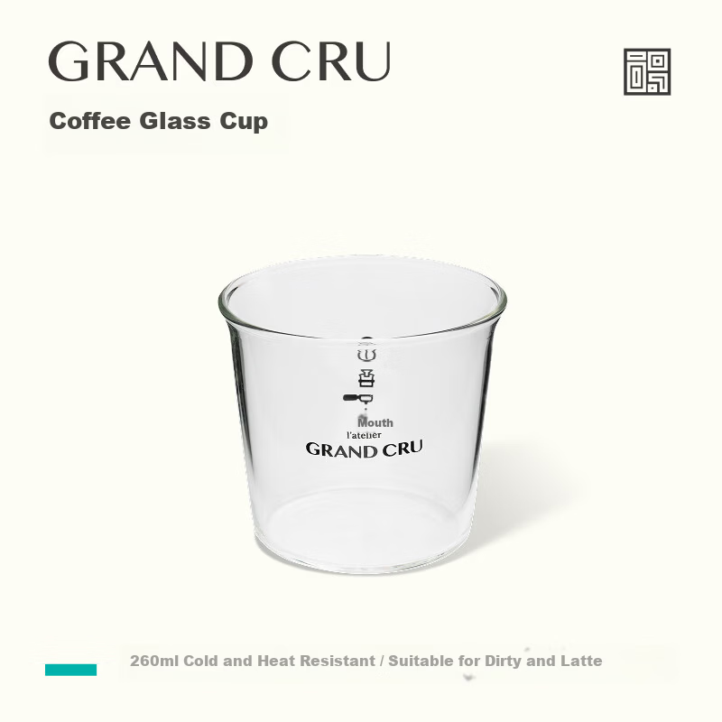 LATELIER GRAND CRU Coffee Glass Cup Multi-Purpose 260ml