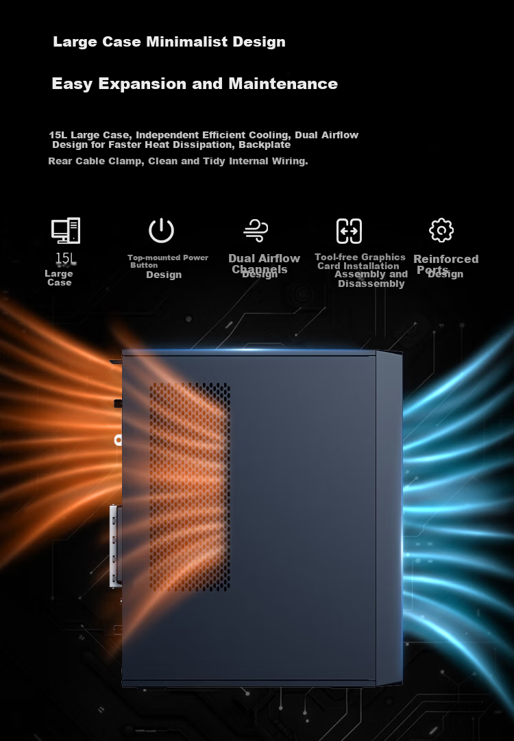 MECHREVO Hengyue Boundary P70 Entertainment Office Desktop Computer (Standard Voltage 13th Gen Core i7-13700HX 16GB 1TB WiFi Bluetooth) Three-Year Onsite Warranty 6