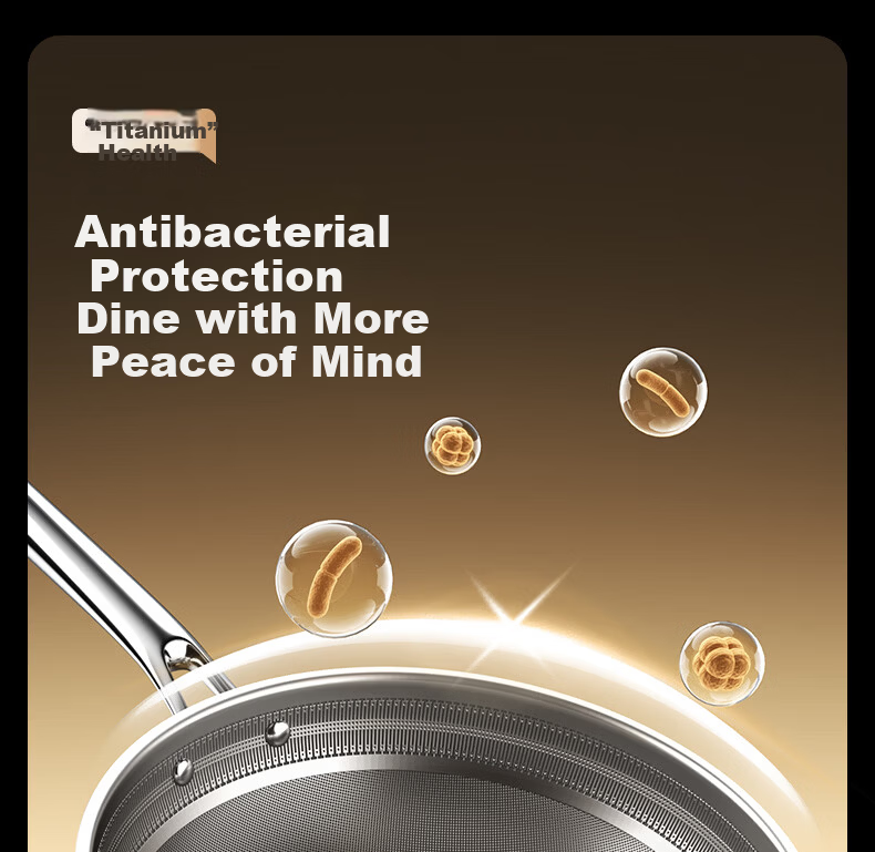 SUPOR Pure Titanium Wok 2nd Generation Non-Coated Healthy Non-Stick Titanium Pan Household Cooking Pot Annual New Release 21