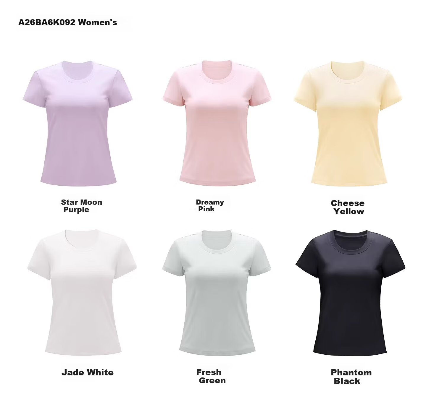 CAMEL Outdoor Casual Women's Shoulder T-Shirt 26 Spring Summer Breathable Stretch Slim Cotton Sports Tee K092 15