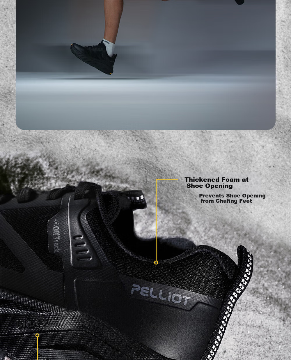 Pelliot CT-Chifeng 2.0 Trail Running Shoes Unisex Outdoor Vibram Non-slip Cushioning Breathable All-Terrain Mountain Running Shoes 9