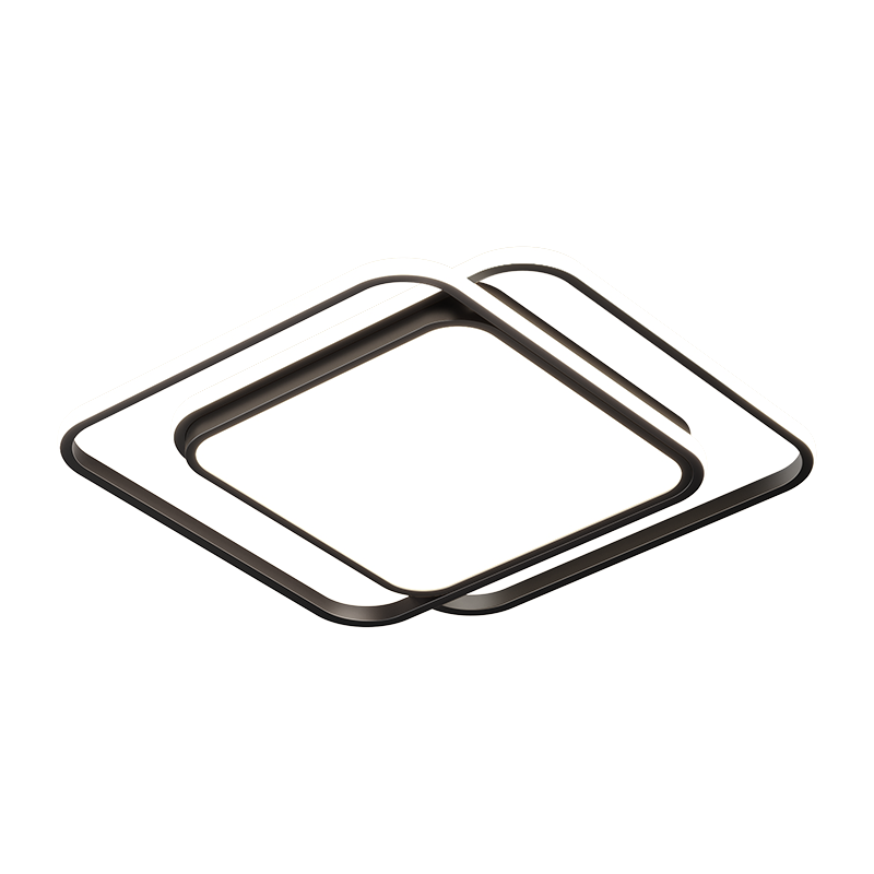 Kuka LED Ceiling Light Nordic Eye Protection PR Lighting for Living Room Bedroom Black 50cm Square - Three Colors [Installation Included]
