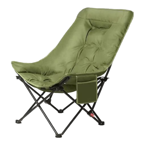 Hakkai Bird Outdoor Folding Chair High Back Moon Chair Camping Chair Recliner Nap Beach Chair Portable Fishing Seal Chair