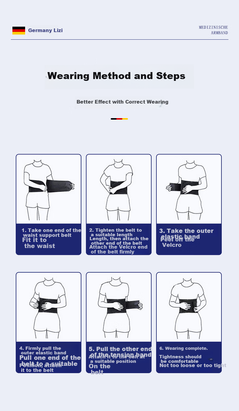 Lizi Medical Grade Lumbar Support Belt for Waist, Lumbar Muscle Strain, Lumbar Disc Herniation, Unisex, Size L 20