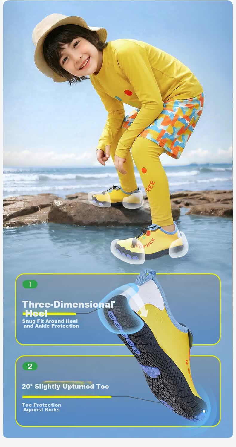 Kocotree KK Tree Kids Creek Shoes Bright Color Baby Beach Swimming Shoes Non-Slip Cut-Resistant Sandals 10