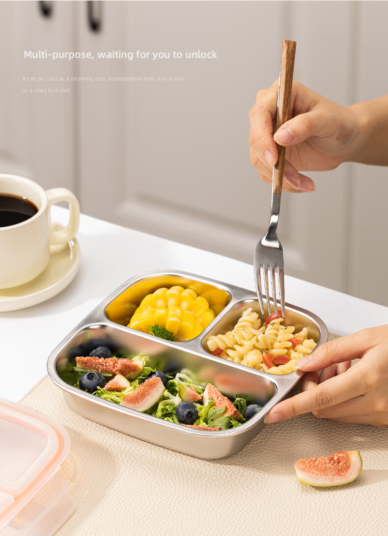 Newair 304 Stainless Steel Compartment Lunch Box with Lid 211 Fat-Reducing Bento Box 2026 New Adult Portion Control Meal Box 11