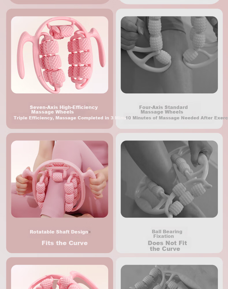 361° Circular Massager Leg Muscle Relaxation Multifunctional Roller Massager Thigh and Calf Training Tool 7
