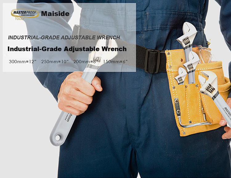MASTERPROOF Adjustable Wrench 4-Piece Set with Bag, Large Opening Wrench, Quick Wrench, Auto Repair Wrenches 4-Piece Set 1