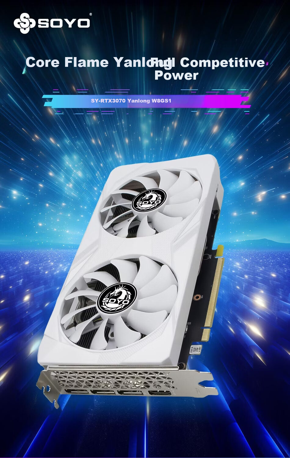 Meijie SY-GeForce RTX 3070 Yanlong 8GB Gaming Graphics Card Ray Tracing AI Rendering Deep Learning Design Editing Streaming Desktop Dedicated Graphics Card Upgrade 2