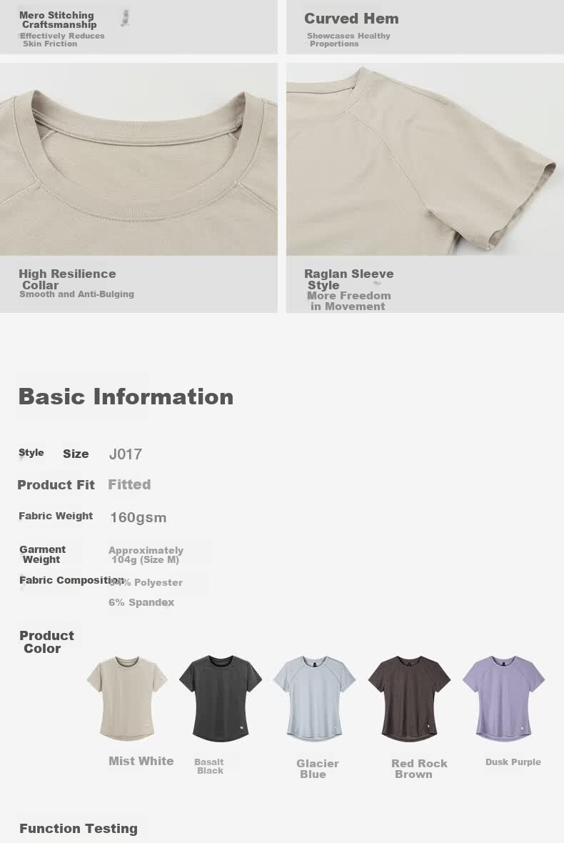 BEIN SPACE Summer Outdoor Lightweight Sports Hiking Moisture-Wicking Quick-Dry Soft Women's Short Sleeve T-Shirt J017 Mist White L 6