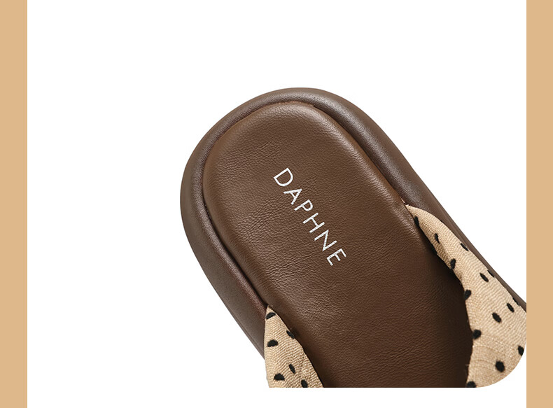 DAPHNE 2026 Summer New Polka Dot Bow Thick Sole Height Increasing Comfortable Outdoor Slippers for Women 8