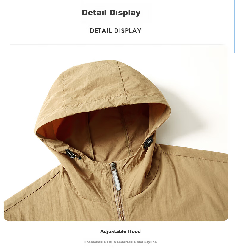 JEEP Men's Summer Ultra-Thin Cooling Ice Silk Sun Protection Jacket Breathable Loose Fit Black S 12