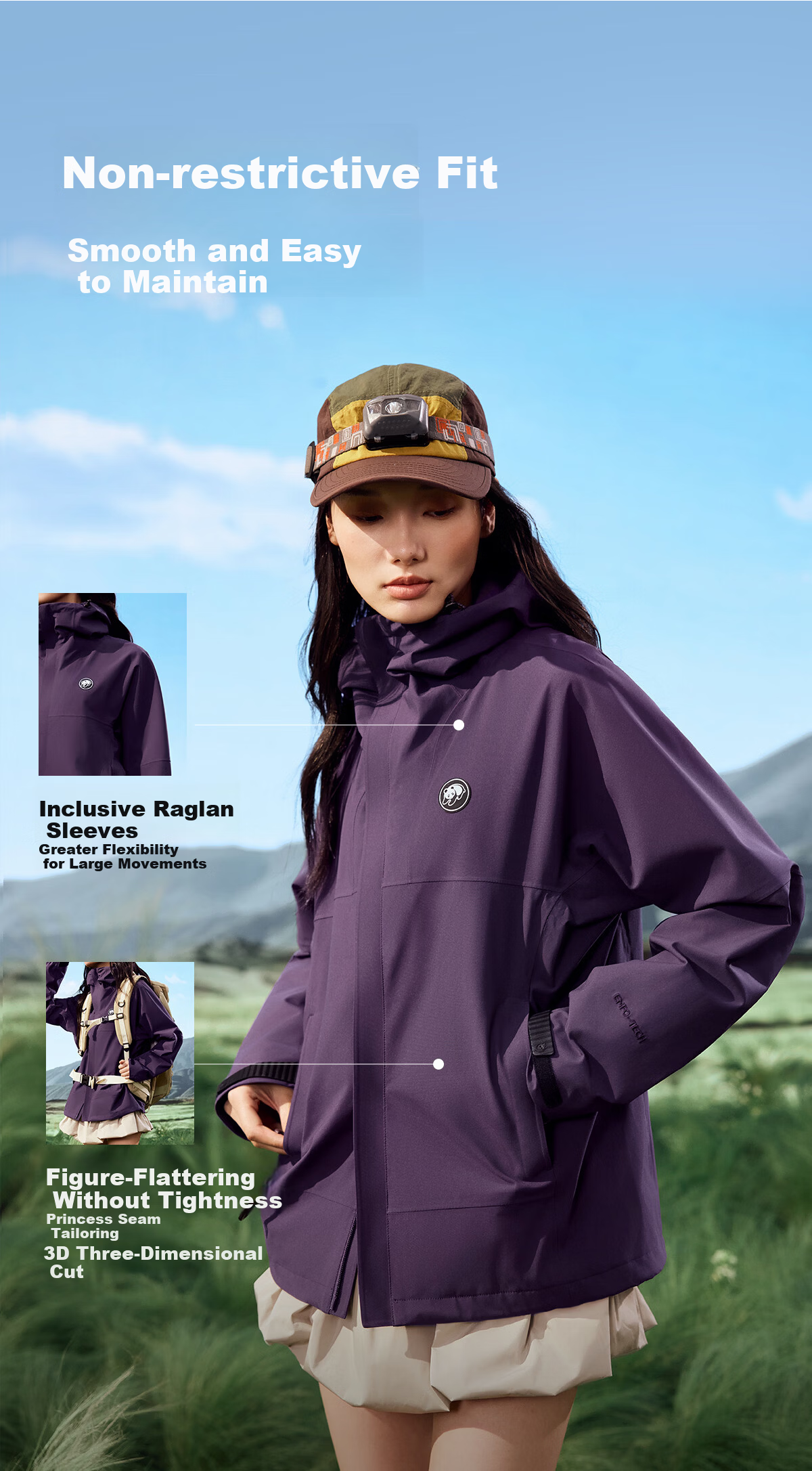 Xiongmao [Liu Yifei's Same Style], Rain Shell Outdoor Jacket for Men And Women, Single Layer Heavy Rain Protection, Triple Protection Mountaineering Coat, Outerwear 6169X5 15